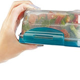 Amazon Basics Gefrierbehälter im Set, mit Deckel, luftdicht, auslaufsicher, stapelbar, für Kühlschrank/Gefriertruhe, BPA-frei, Kunststoff, mikrowellen- und spülmaschinenfest, 3 x 0.8 l, farblos