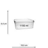 Kunststoffdose 12x 1,15 Liter Plastikdose mit Deckel, BPA-frei, lebensmittelecht inkl. 1 Schaufel