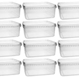 Kunststoffdose 12x 1,15 Liter Plastikdose mit Deckel, BPA-frei, lebensmittelecht inkl. 1 Schaufel