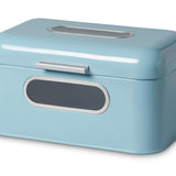 ECHTWERK Brotkasten, Brotbox, aus Metall, "smal",hellblau, 30 x 20 x 16,5 cm