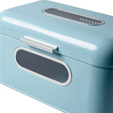 ECHTWERK Brotkasten, Brotbox, aus Metall, "smal",hellblau, 30 x 20 x 16,5 cm