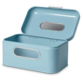 ECHTWERK Brotkasten, Brotbox, aus Metall, "smal",hellblau, 30 x 20 x 16,5 cm