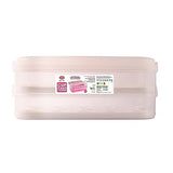 Snips Cupcake-Behälter, 14 Liter, Weiß, fasst 28 Cupcakes oder Muffins, doppelt dekorierter Behälter mit doppeltem Tablett, 28,5 x 19 x 43,5 cm, Made in Italy